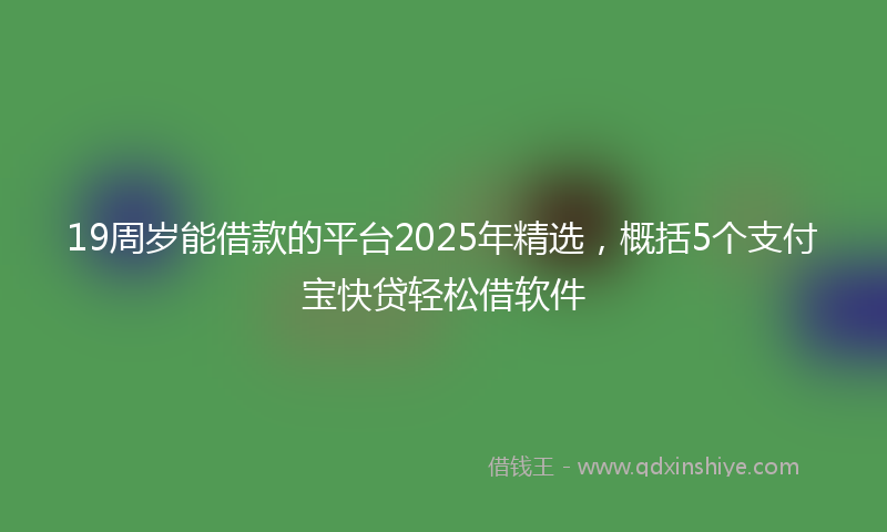 19周岁能借款的平台2025年精选，概括5个支付宝快贷轻松借软件