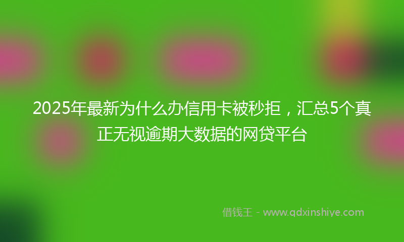 2025年最新为什么办信用卡被秒拒，汇总5个真正无视逾期大数据的网贷平台
