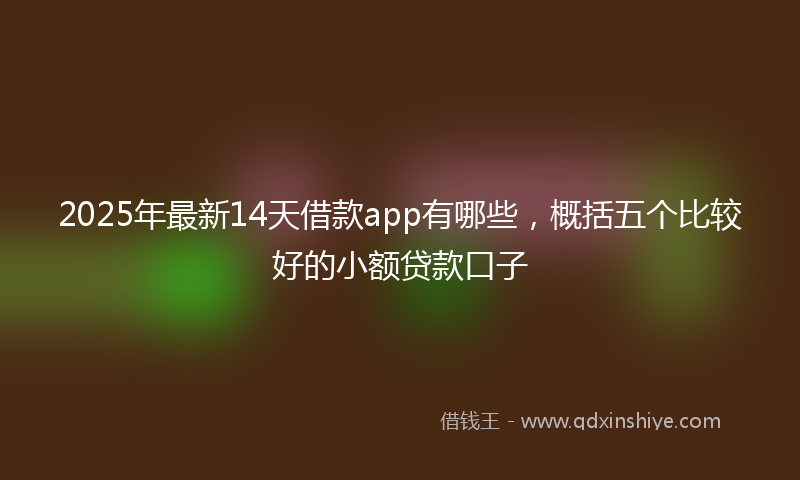 2025年最新14天借款app有哪些，概括五个比较好的小额贷款口子