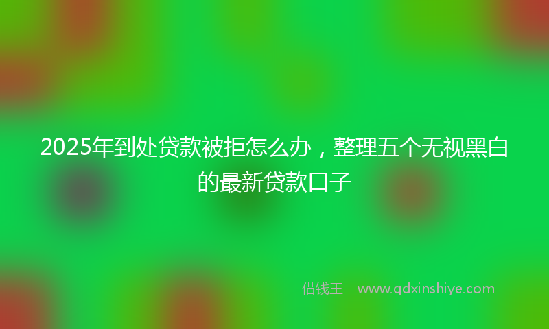 2025年到处贷款被拒怎么办，整理五个无视黑白的最新贷款口子