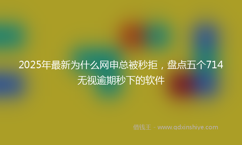 2025年最新为什么网申总被秒拒，盘点五个714无视逾期秒下的软件