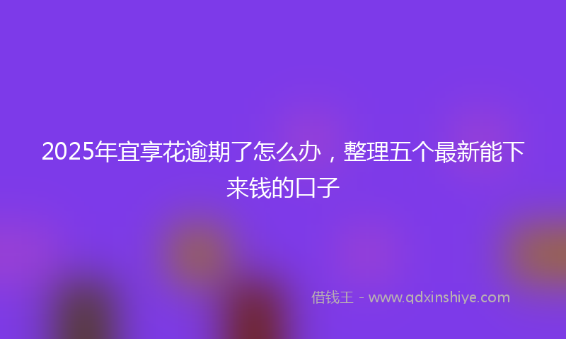 2025年宜享花逾期了怎么办，整理五个最新能下来钱的口子