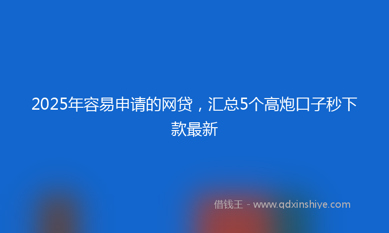 2025年容易申请的网贷，汇总5个高炮口子秒下款最新