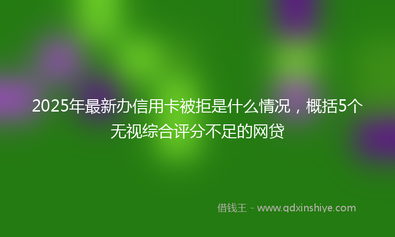 2025年最新办信用卡被拒是什么情况，概括5个无视综合评分不足的网贷