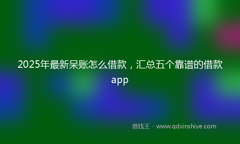2025年最新呆账怎么借款，汇总五个靠谱的借款app