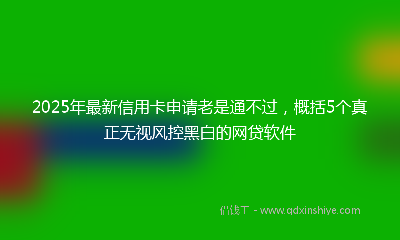 2025年最新信用卡申请老是通不过，概括5个真正无视风控黑白的网贷软件