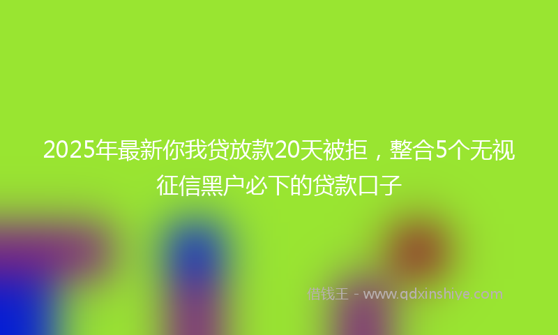 2025年最新你我贷放款20天被拒，整合5个无视征信黑户必下的贷款口子