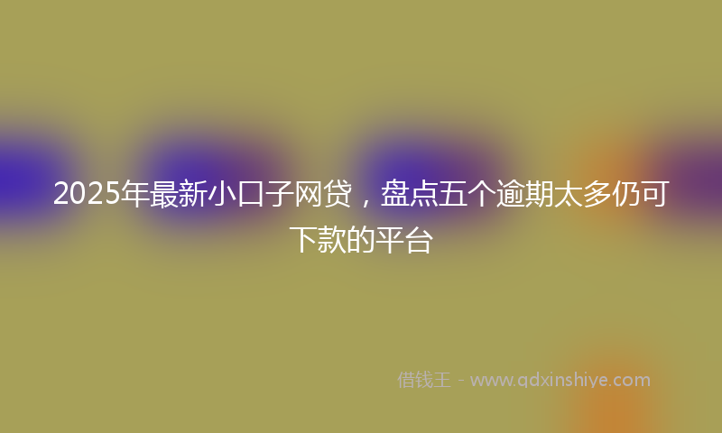 2025年最新小口子网贷，盘点五个逾期太多仍可下款的平台