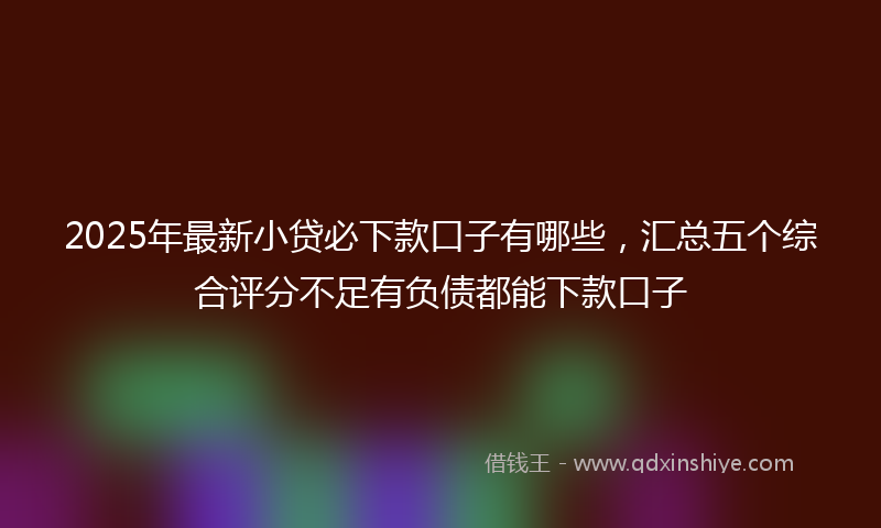2025年最新小贷必下款口子有哪些，汇总五个综合评分不足有负债都能下款口子