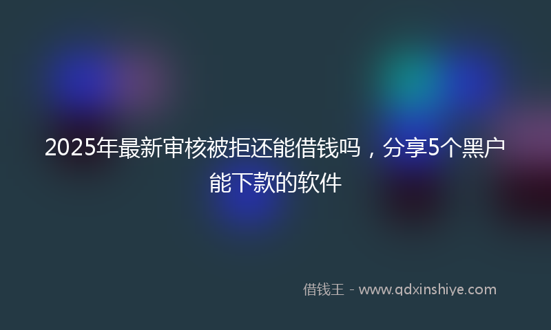 2025年最新审核被拒还能借钱吗，分享5个黑户能下款的软件