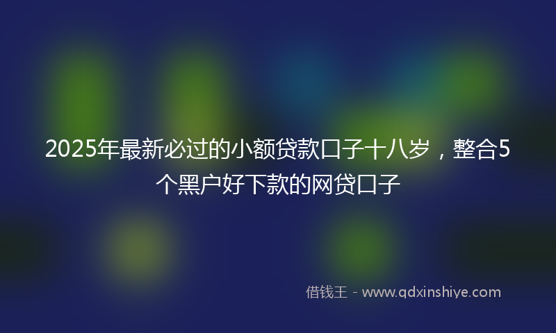 2025年最新必过的小额贷款口子十八岁，整合5个黑户好下款的网贷口子