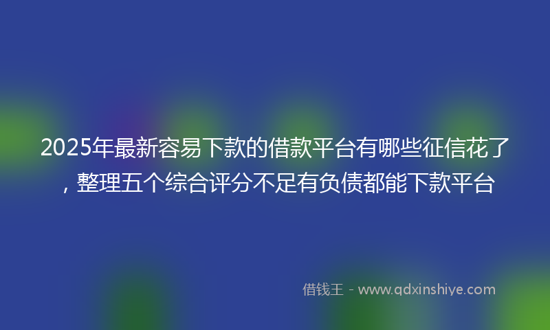 2025年最新容易下款的借款平台有哪些征信花了，整理五个综合评分不足有负债都能下款平台