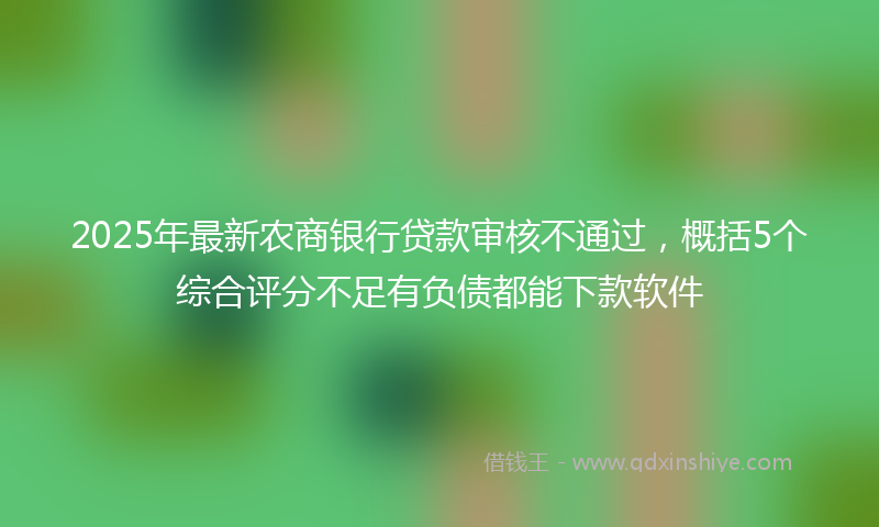 2025年最新农商银行贷款审核不通过，概括5个综合评分不足有负债都能下款软件