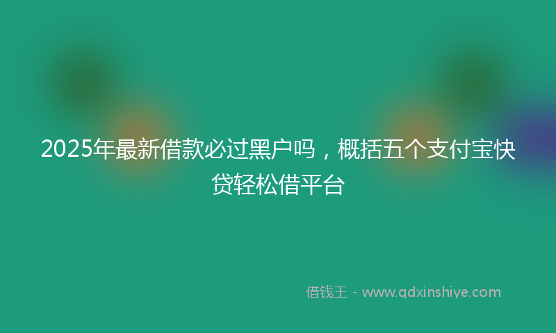2025年最新借款必过黑户吗，概括五个支付宝快贷轻松借平台