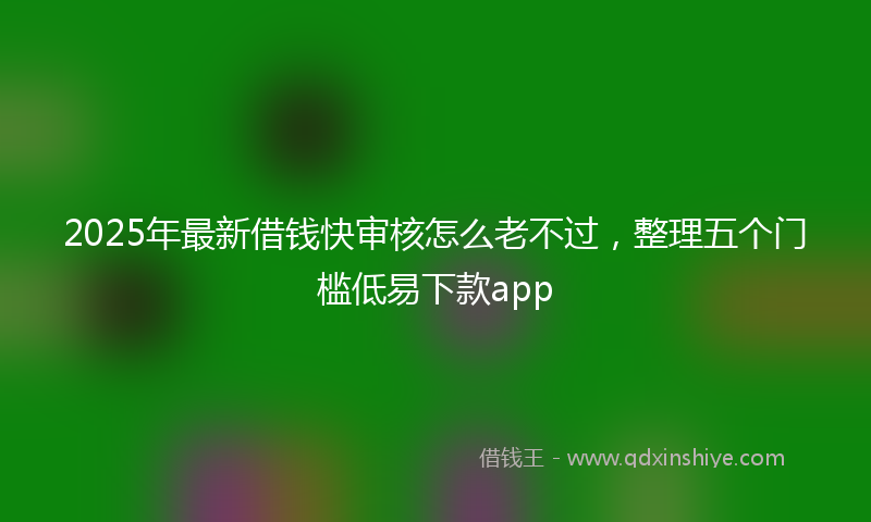 2025年最新借钱快审核怎么老不过，整理五个门槛低易下款app