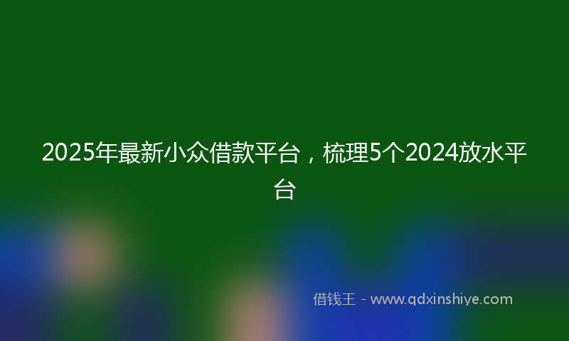 2025年最新小众借款平台，梳理5个2024放水平台