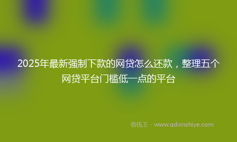 2025年最新强制下款的网贷怎么还款，整理五个网贷平台门槛低一点的平台