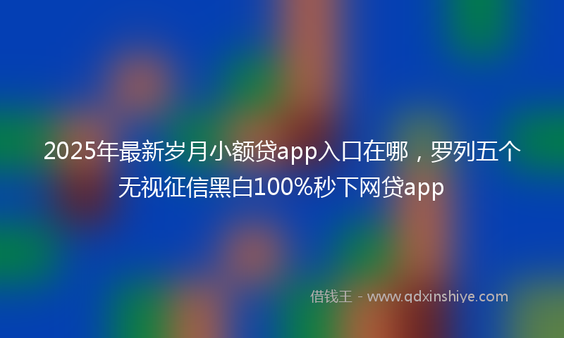 2025年最新岁月小额贷app入口在哪，罗列五个无视征信黑白100%秒下网贷app