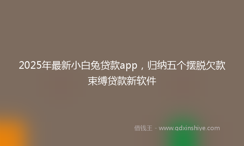 2025年最新小白兔贷款app，归纳五个摆脱欠款束缚贷款新软件