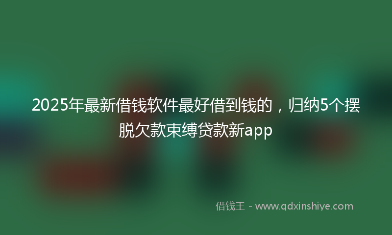 2025年最新借钱软件最好借到钱的，归纳5个摆脱欠款束缚贷款新app