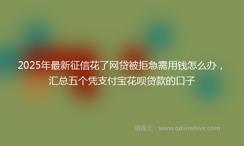 2025年最新征信花了网贷被拒急需用钱怎么办，汇总五个凭支付宝花呗贷款的口子