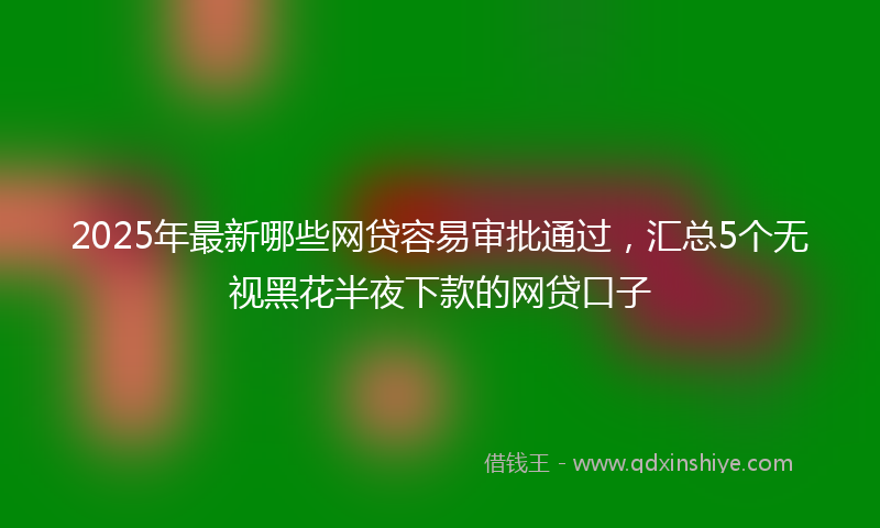 2025年最新哪些网贷容易审批通过，汇总5个无视黑花半夜下款的网贷口子