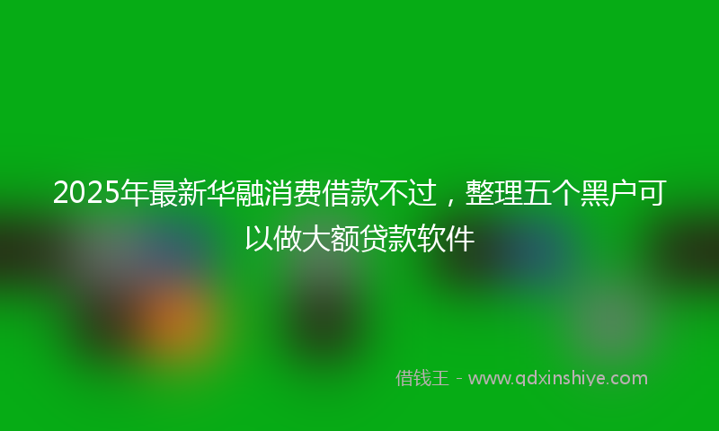 2025年最新华融消费借款不过，整理五个黑户可以做大额贷款软件