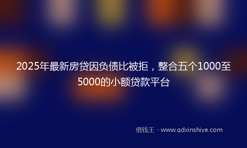 2025年最新房贷因负债比被拒，整合五个1000至5000的小额贷款平台