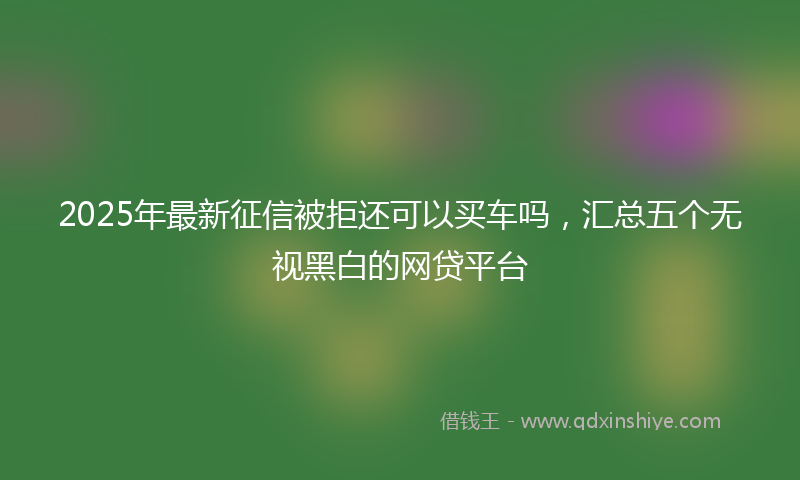 2025年最新征信被拒还可以买车吗，汇总五个无视黑白的网贷平台