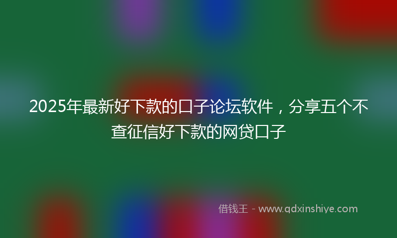 2025年最新好下款的口子论坛软件，分享五个不查征信好下款的网贷口子