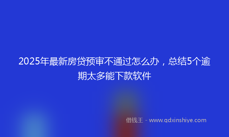 2025年最新房贷预审不通过怎么办，总结5个逾期太多能下款软件