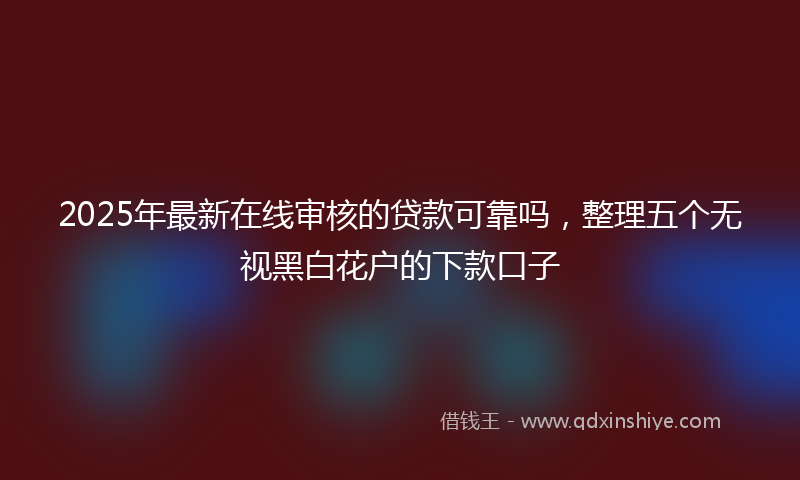 2025年最新在线审核的贷款可靠吗，整理五个无视黑白花户的下款口子