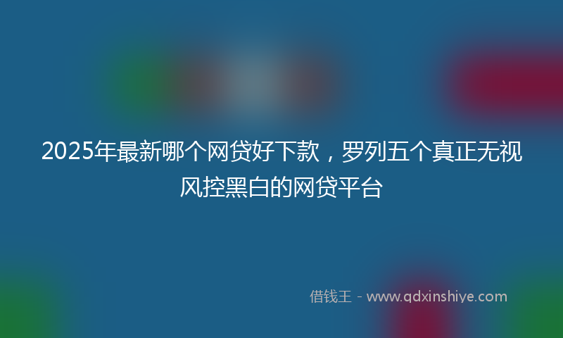 2025年最新哪个网贷好下款，罗列五个真正无视风控黑白的网贷平台