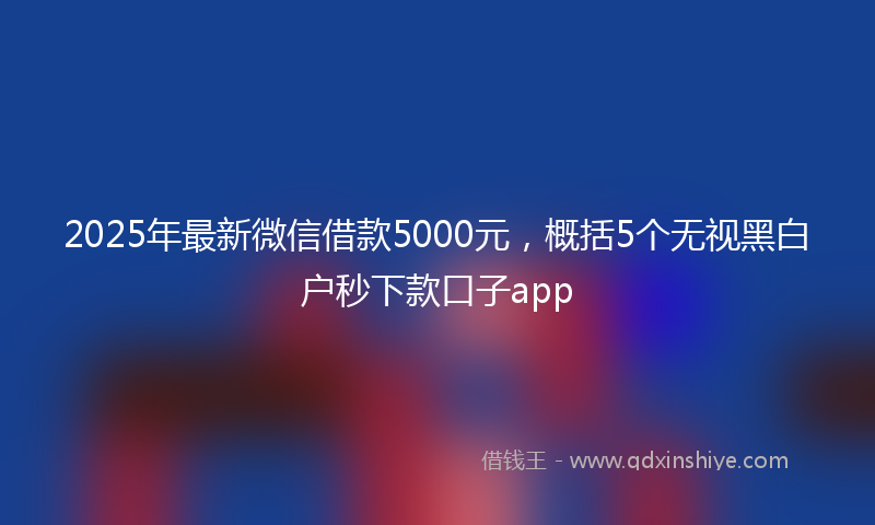 2025年最新微信借款5000元，概括5个无视黑白户秒下款口子app