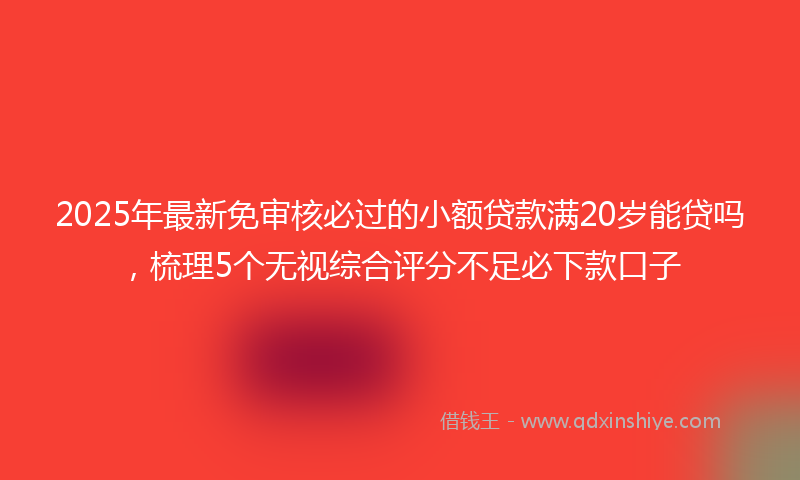 2025年最新免审核必过的小额贷款满20岁能贷吗，梳理5个无视综合评分不足必下款口子