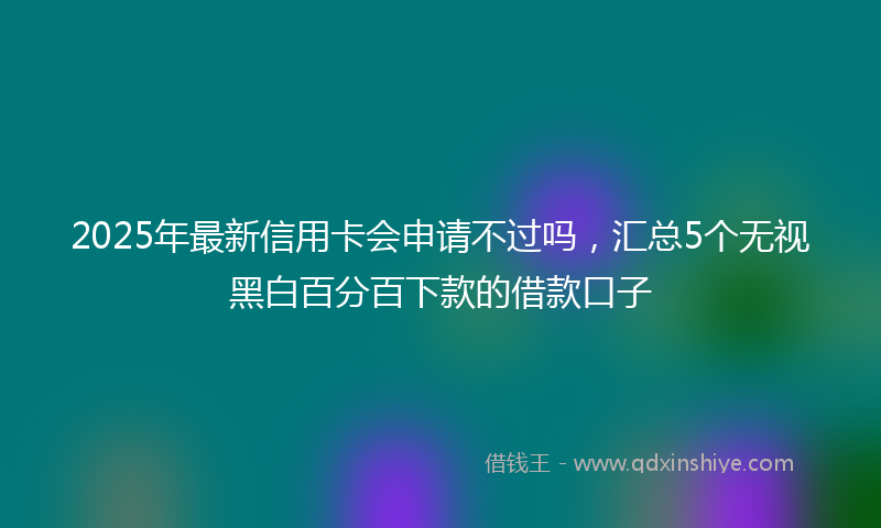 2025年最新信用卡会申请不过吗，汇总5个无视黑白百分百下款的借款口子