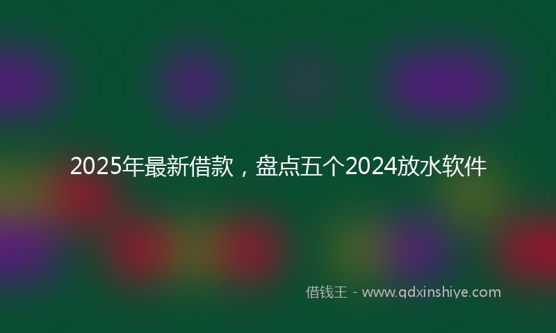 2025年最新借款，盘点五个2024放水软件