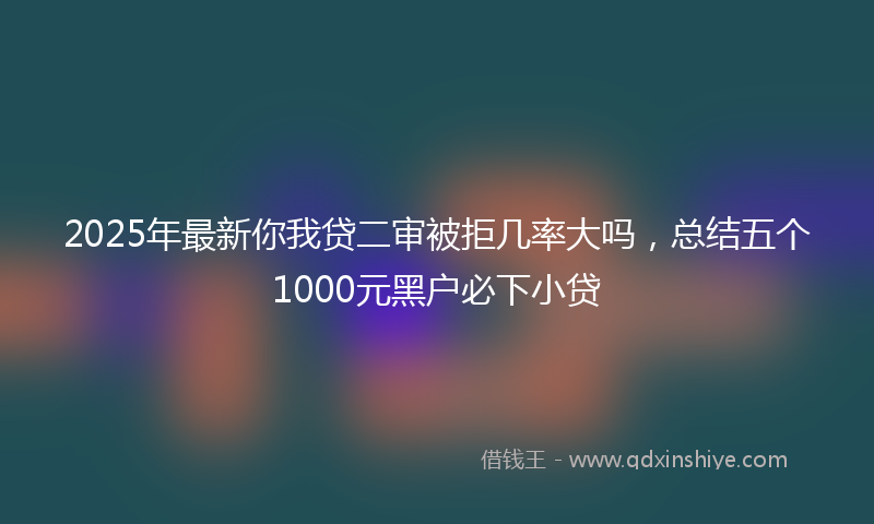 2025年最新你我贷二审被拒几率大吗，总结五个1000元黑户必下小贷