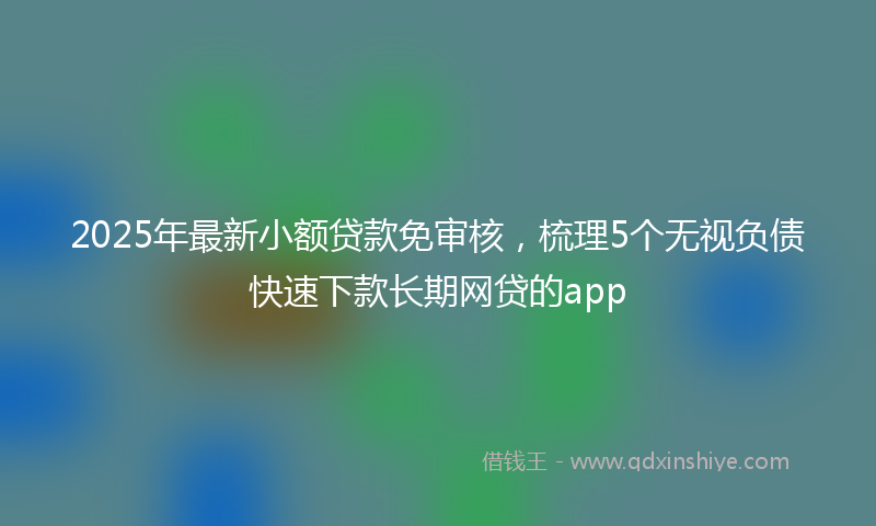 2025年最新小额贷款免审核，梳理5个无视负债快速下款长期网贷的app