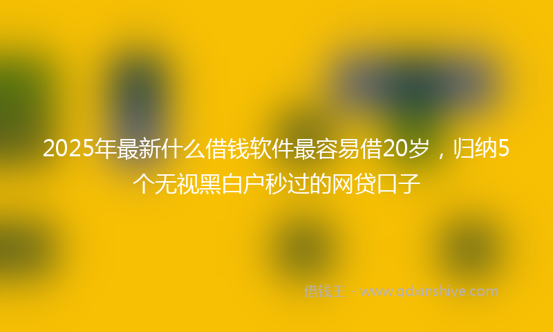 2025年最新什么借钱软件最容易借20岁，归纳5个无视黑白户秒过的网贷口子
