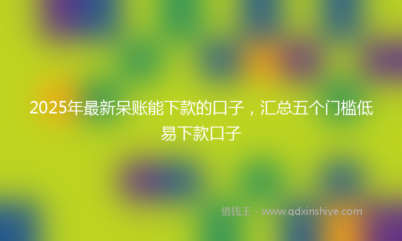 2025年最新呆账能下款的口子，汇总五个门槛低易下款口子