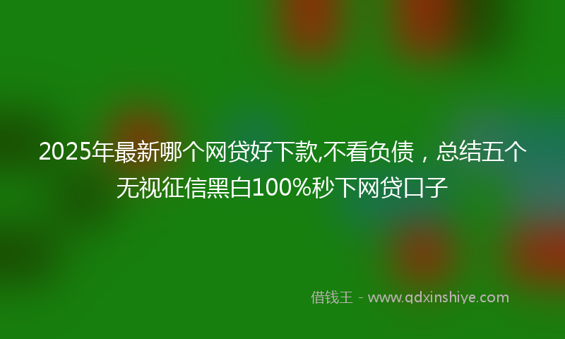 2025年最新哪个网贷好下款,不看负债，总结五个无视征信黑白100%秒下网贷口子