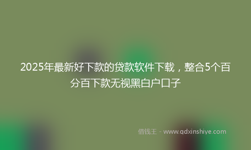 2025年最新好下款的贷款软件下载，整合5个百分百下款无视黑白户口子