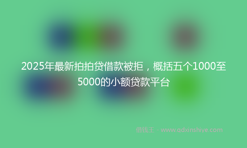 2025年最新拍拍贷借款被拒，概括五个1000至5000的小额贷款平台