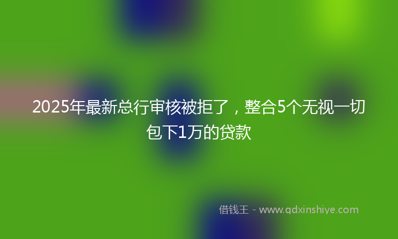 2025年最新总行审核被拒了，整合5个无视一切包下1万的贷款