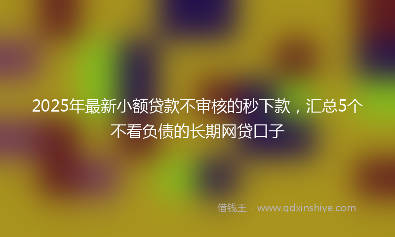2025年最新小额贷款不审核的秒下款，汇总5个不看负债的长期网贷口子