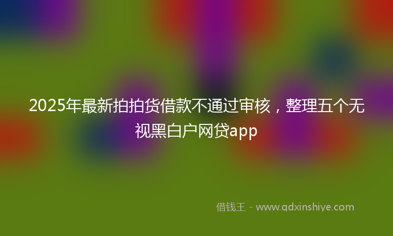 2025年最新拍拍货借款不通过审核，整理五个无视黑白户网贷app