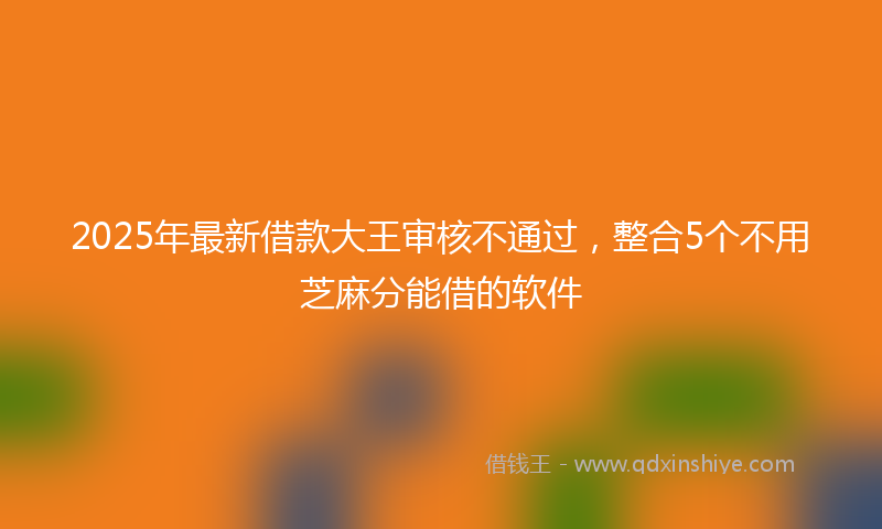2025年最新借款大王审核不通过，整合5个不用芝麻分能借的软件