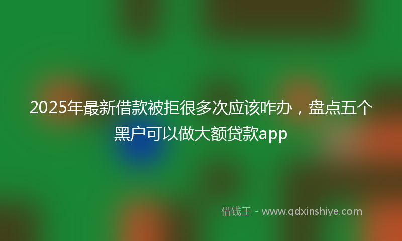 2025年最新借款被拒很多次应该咋办，盘点五个黑户可以做大额贷款app