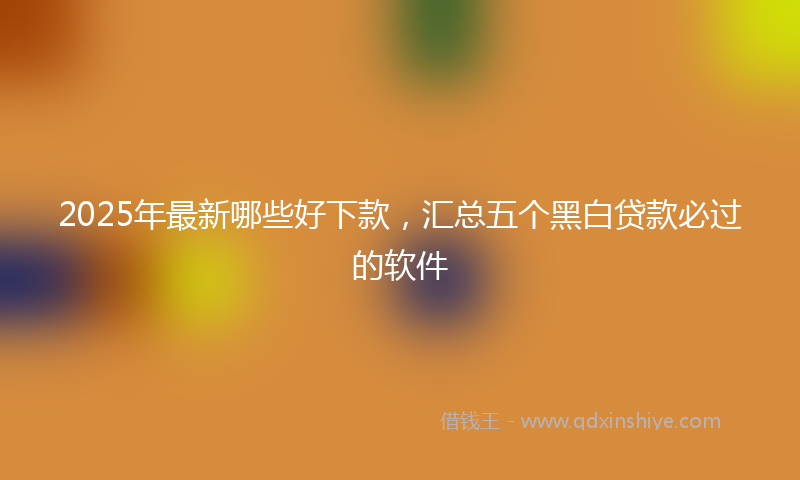 2025年最新哪些好下款，汇总五个黑白贷款必过的软件